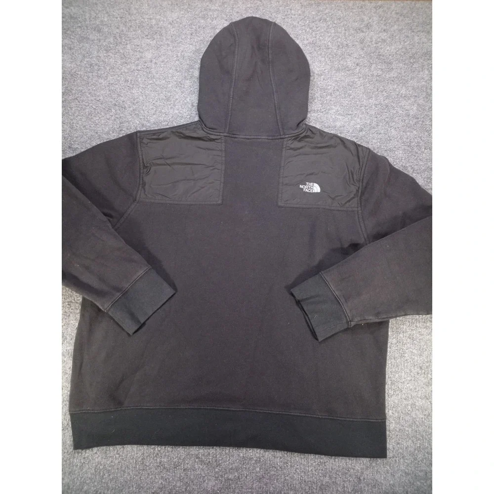 The North Face Hoodie Mens XL Black 1/4 Zip Fleece Lined Pullover Sweatshirt